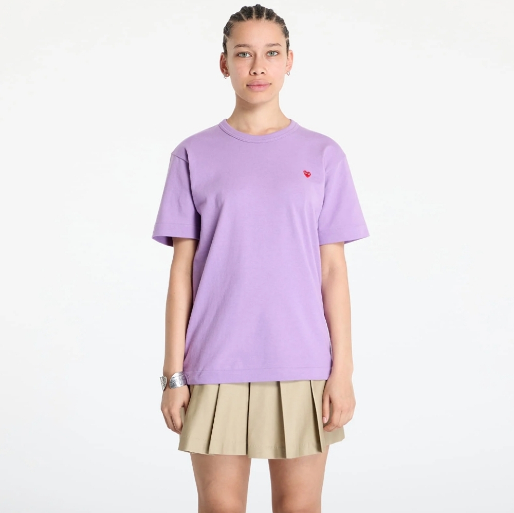 Comme des Garçons PLAY - Short Sleeve Heart Patch T-Shirt Unisex Crew Tee M
